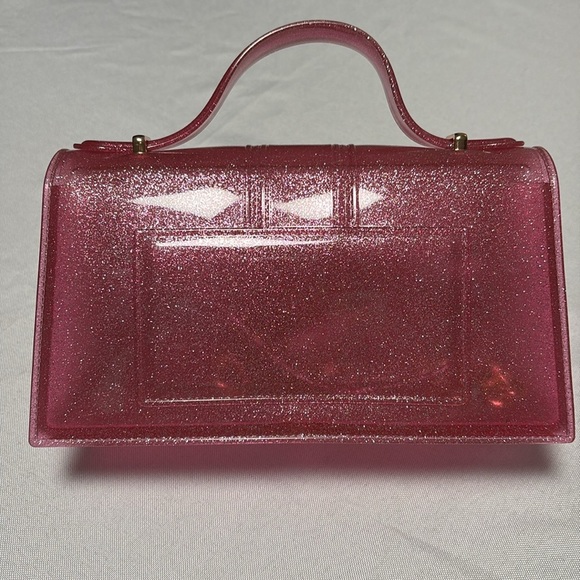 Jelly Purse, Pink Glitter comes w/strap. NWOT. Magnetic closure. Super Cute. - Picture 2 of 4